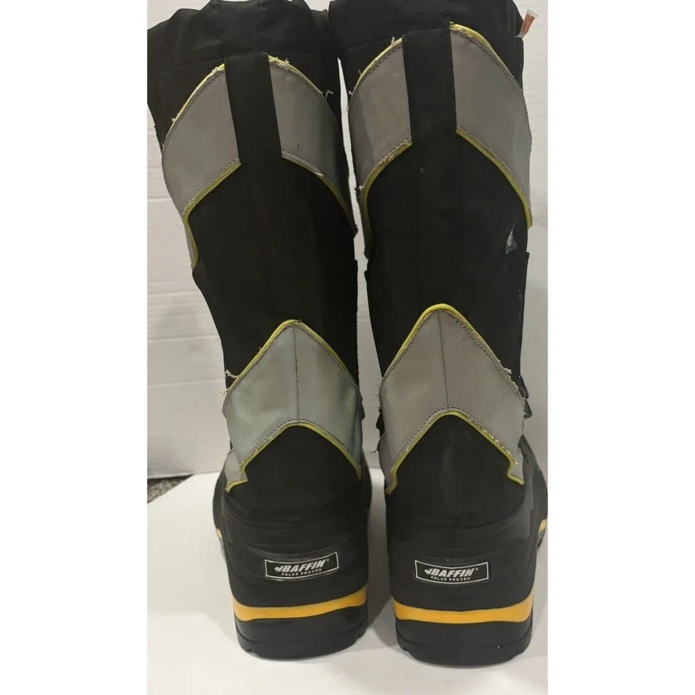 Baffin Derrick Polar Proven Winter Snow Boots Men’s US 14 Black Yellow